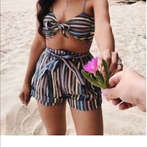 new without tags. Woven crop top multi colored